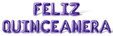 FELIZ QUINCEANERA Letter Balloon Banner - Happy 15th Birthday Party Decorations