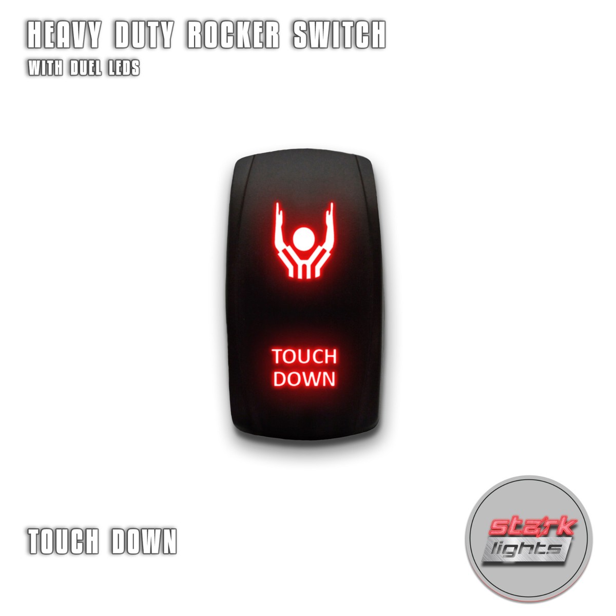 MYSTERY - Red - 5-PIN Laser Etched LED Rocker Switch Dual Light - Foto 11