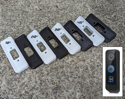 Angle Wedge Mount for Ubiquiti Unifi G4 Pro Protect Video Doorbell 10, 20,  30 45