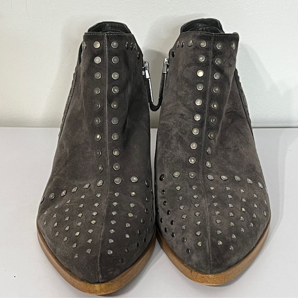 Loka Studded Suede Gray Bootie