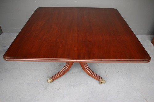 Antique Regency dining table solid mahogany carved sabre legs brass castors 1825 - Picture 5 of 12