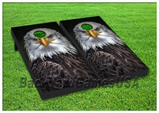 VINYL WRAPS Cornhole Boards DECALS Focused Eagle Bag Toss Game Stickers 117
