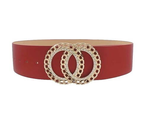 Vtg Schaffer Adjustable Gold Metallic Belt One Size Faux  display picture 3