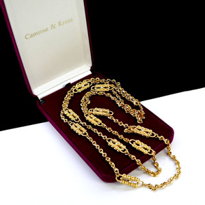 Authentic CAMROSE & KROSS JACQUELINE KENNEDY PAPERCLIP CRYSTAL GOLD-PLATED NECKLACE