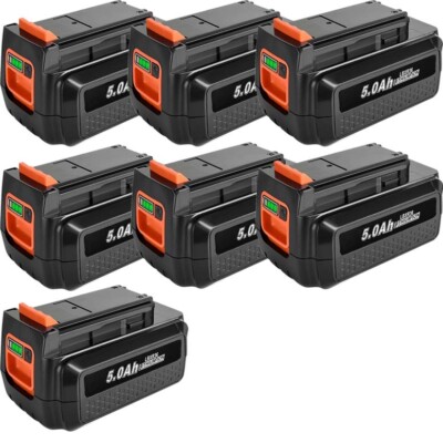 For Black Decker 40Volt 40V Max Li-ion 5.0Ah Battery LBX2040 LBXR36 LST136