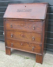 Reclaimed Oak Vintage Writing Bureau Beautiful As Pictured