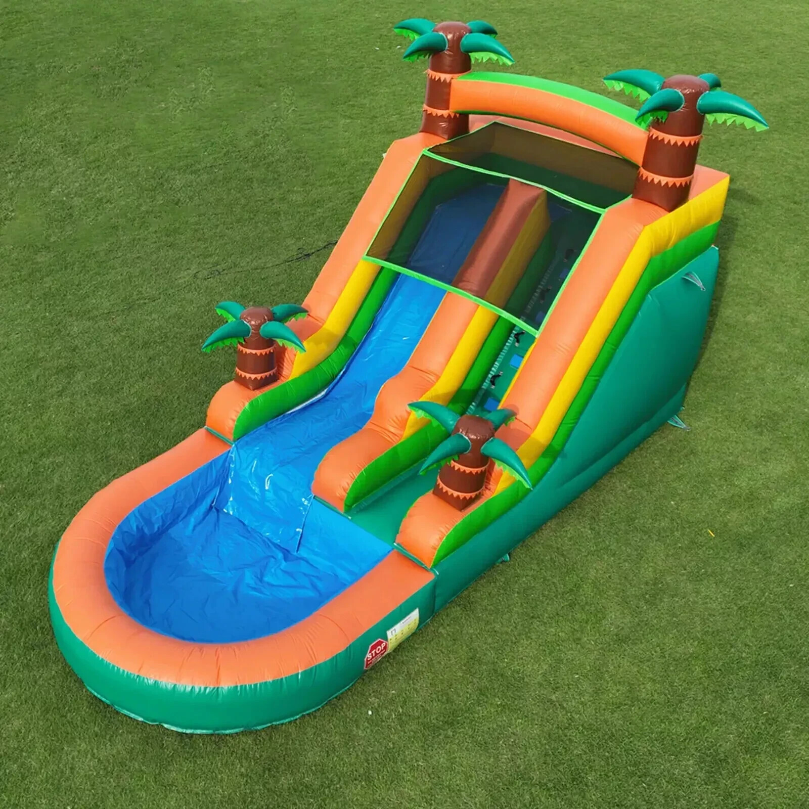 Hinchable Agua Deslizar Piscina Casa Rebote Niños Park Patio Castillo Yardas