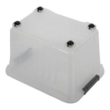 Jolie Max 16L Storage Boxes with Wheels. Stackable & Transparent, Lids & Buckles