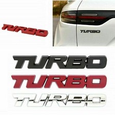 2x Universal Metal Turbo Badge Emblem Car Fender Trunk Tailgate Decal Sticker