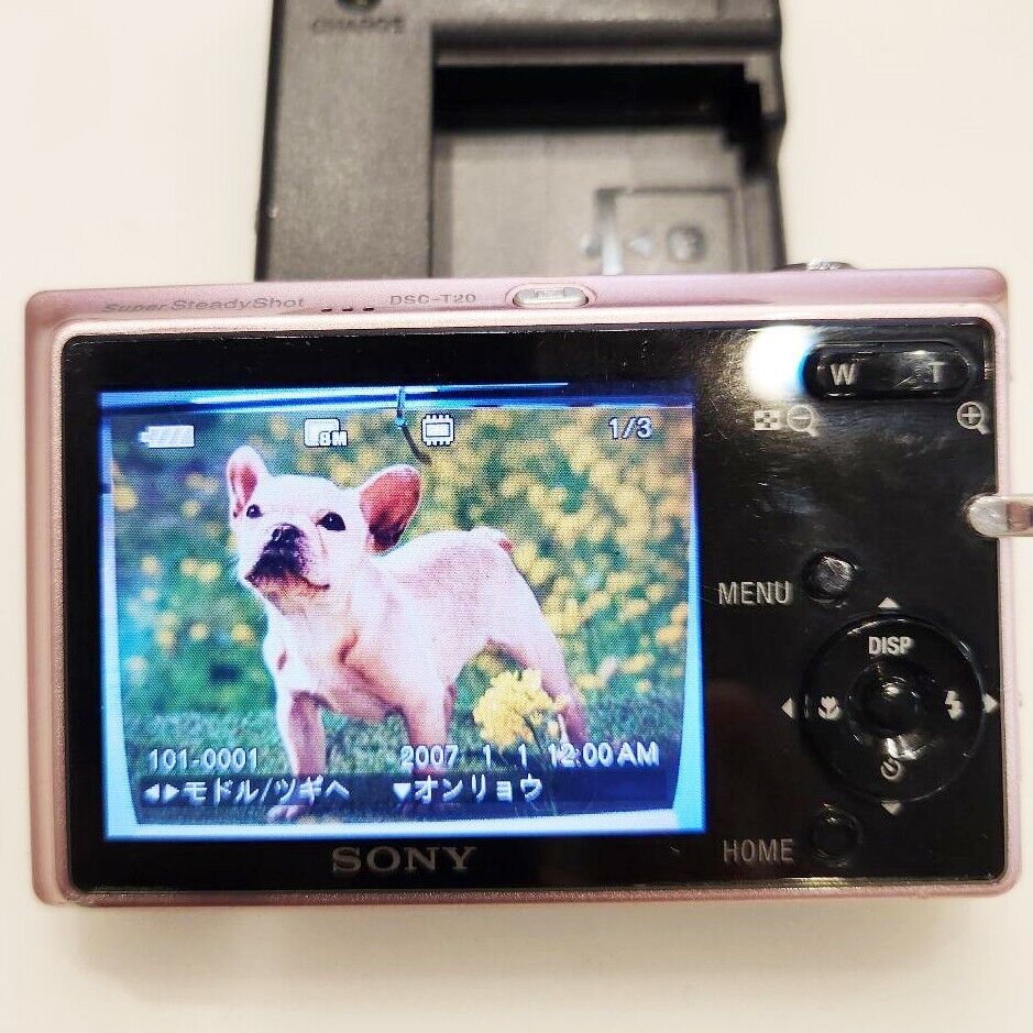 SONY Cyber-shot DSC-T20 Pink 8.1 MP Digital Camera 3x SONY Cyber-shot DSC-T20 Pink 8.1 MP Digital Camera 3x