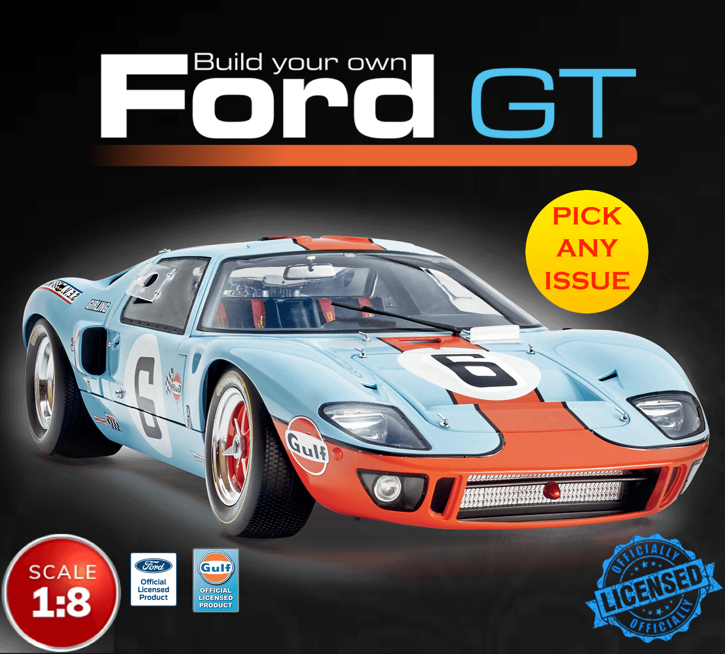 フォード GT40 ナンバー6 デアゴスティーニ（組立済） 【公式通販】