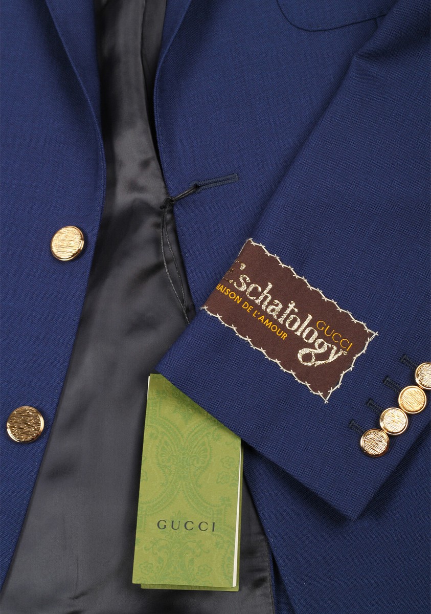 Gucci Blue Blazer Sport Coat Size 44 / 34R U.S. Jacket