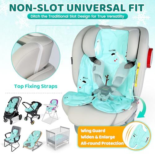Car Seat Cooling Pad for Toddler, Double Sided Universal Blue Bear