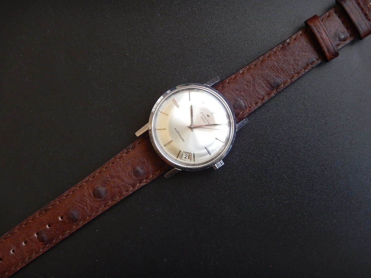 Bracelet Montre 16mm Cuir Veau Façon Autruche Marron - Fait Main En France