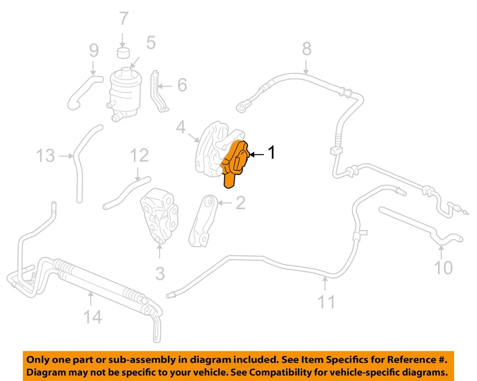 Bomba de direção hidráulica usada serve: 2006 Acura Rl grau A - Imagem 3 de 4