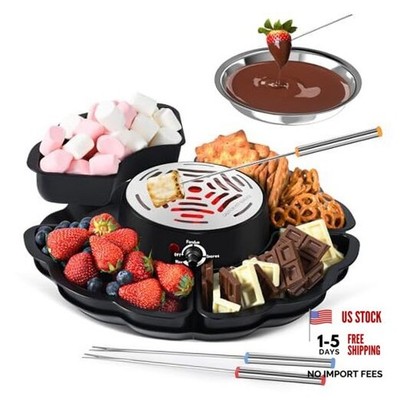 2 in 1 Electric S mores Maker & Fondue Pot, Tabletop Indoor Smores 280 Watts