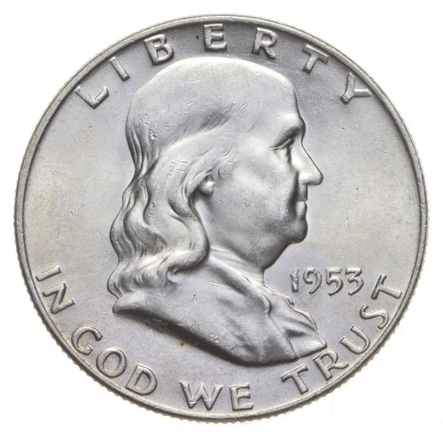 Choice Unc 1953 P Franklin Half Dollar Gem BU From Original Roll