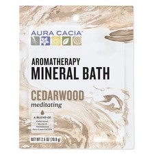 Aura Cacia Aromatherapy Mineral Bath; MEDITATING CEDARWOOD 2.5 oz