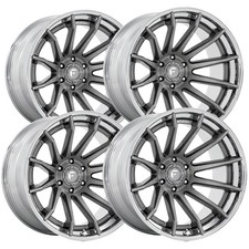 Set Of 4 Fuel Fusion Forged Fc403 Burn 20x10 6x135 Platinumchrome Wheels Rims