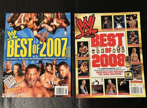 WWE MAGAZINES BEST OF 2007 & BEST OF 2008 SET - Picture 1 of 4