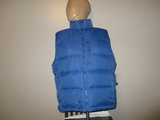LL Bean BLUE PACKABLE Goose Down Full Zip Puffer Vest Large FREE SHIPPING