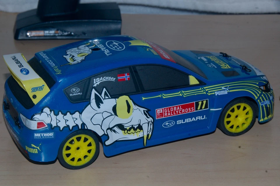 HPI Racing RS4 Micro Subaru wrx sti 4wd rc rally car used as display only - Image 4 of 4