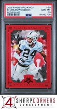 2015 PANINI GRIDIRON KINGS RED FRAME #99 CHARLES WOODSON HOF POP 2 PSA 10