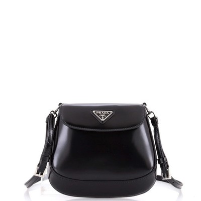 Prada Cleo Flap Shoulder Bag Spazzolato Leather Mini