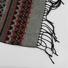 Fringed Shawl Black, Gray and Red Tribal Print One Size — photo 3