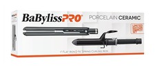 BaBylissPRO 1" Ceramic Flat Iron  1.25" Spring Curling Iron Prepack Set