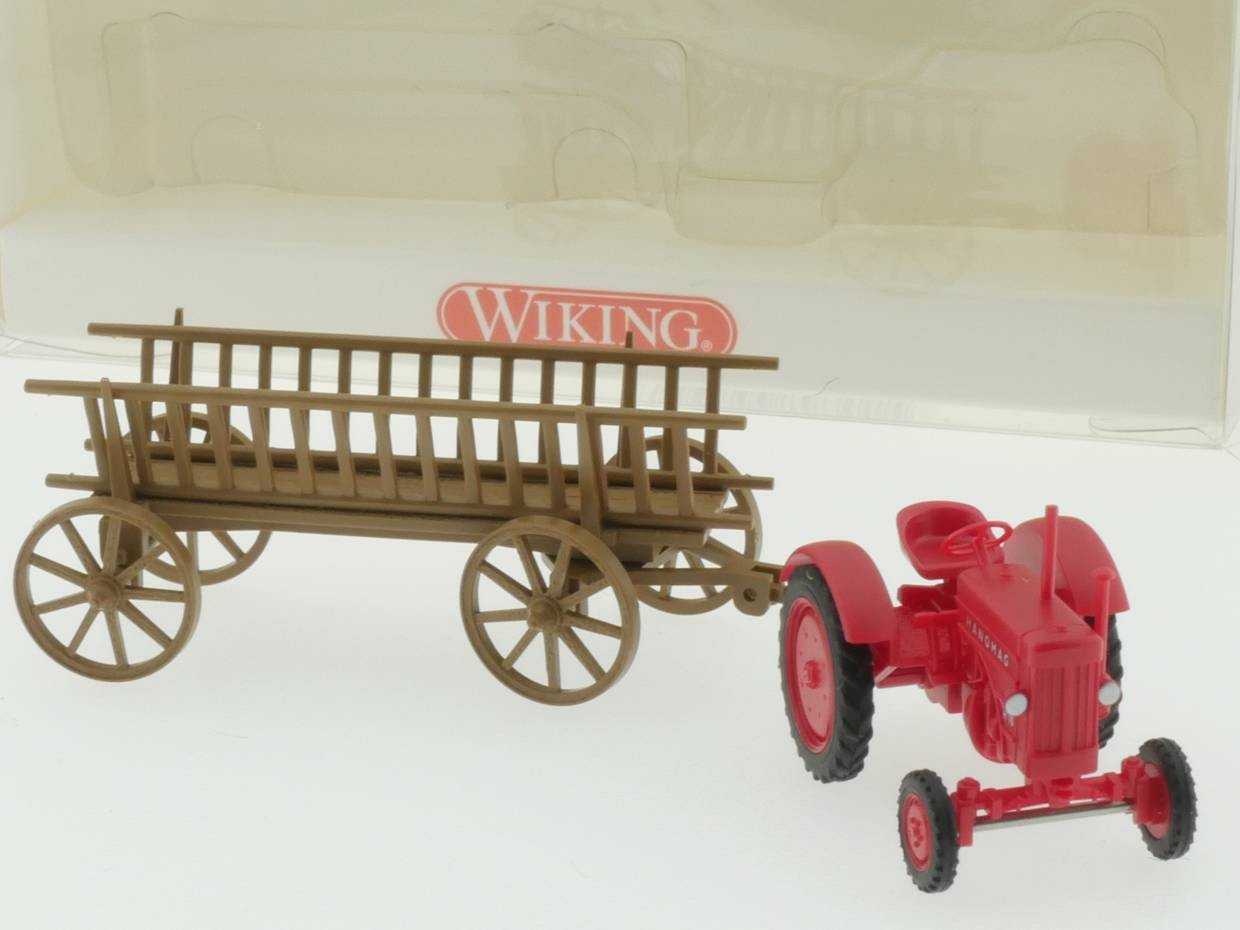 Wiking 8930131 Hanomag R 16 Ladder Cart With Tractor Mint! OVP 1705-20-94