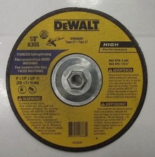 DEWALT 9" X 1/8" X 5/8-11 STAINLESS CUTTING GRINDING WHEEL 1PC. CANADA DW8458H