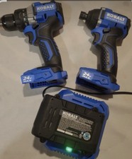 Kobalt 24V Max Brushless Drill & Impact Driver Set w/Battery4.0ah,Charger, Bag