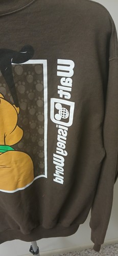Felpa Disneyland Walt Disney world marrone Pluto Hanes Medium Disney!!! - Foto 8 di 9
