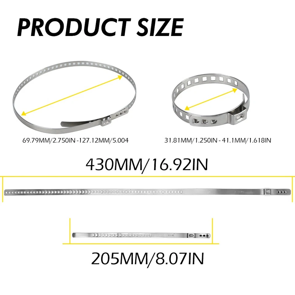 Kit de abrazaderas de junta de eje de arranque CV ajustables para Chevy GMC Lexus crimpado pequeño y grande Foto 4 de 4