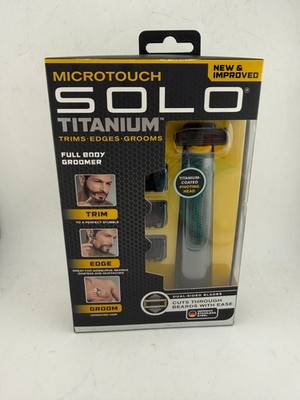 Micro Touch Solo Titanium Grooming Trimmer for Men - Black