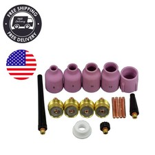 Versatile 17pcs TIG Welding Torches Collet  Jumbo Nozzles Kit for Professionals