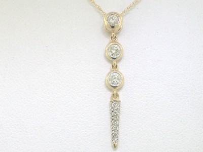 Brillant Anhänger 585 Gelbgold 14k Gold 9 Brillanten 0,25ct  Wesselton Kette