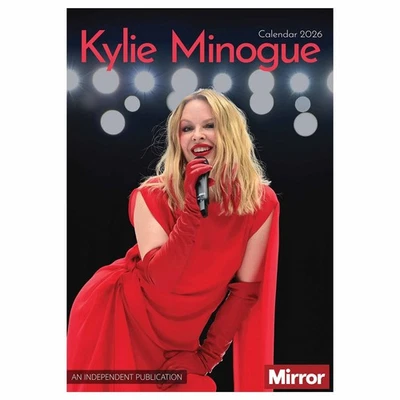 PILLAR BOX RED Kylie Minogue A3 Calendar 2026 - Entertainment - Month To View