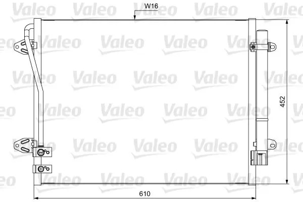 Condensatore radiatore climatizzazione Alluminio 814039 VALEO per VW PASSAT B7 - Immagine 2