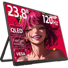 23.8" Portable Monitor 1080P 120Hz VESA Larger Laptop Screen Extender For Window