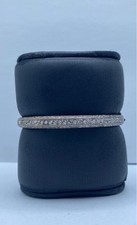 Srebro szterlingowe CZ Scroll Zawias 6 1/2" Bransoletka 20,0g