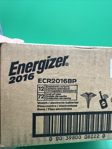 Brand New Sealed Case Of 72 Batteries Energizer CR2016 ECR2016BP 03/2032 - Picture 2 of 6