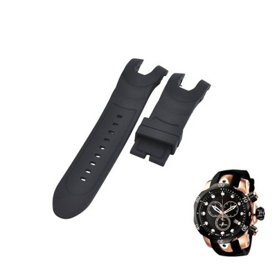 Venom 5733 26mm Black Rubber Watch Strap For Invicta