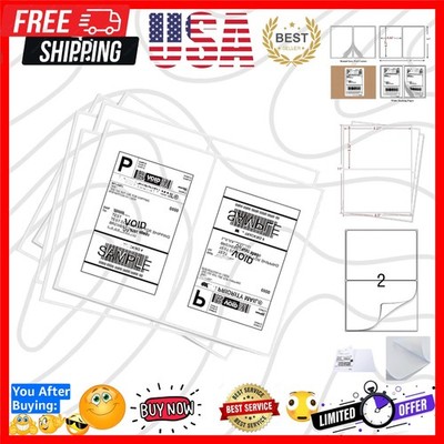 1000 Round Corner Half Sheet Self Adhesive Shipping Labels for Laser and Ink ...