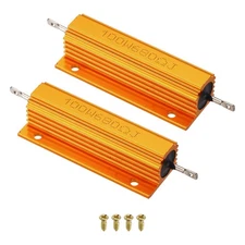 100W 680 Ohm Aluminum Shell Resistor Housing Resistor with Screws 2Set