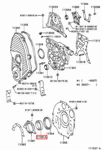 Genuine Hilux LN170 LN167 LN166 LN165 2L 3L 5L Rear Main Oil Crankshaft Seal - Picture 11 of 20