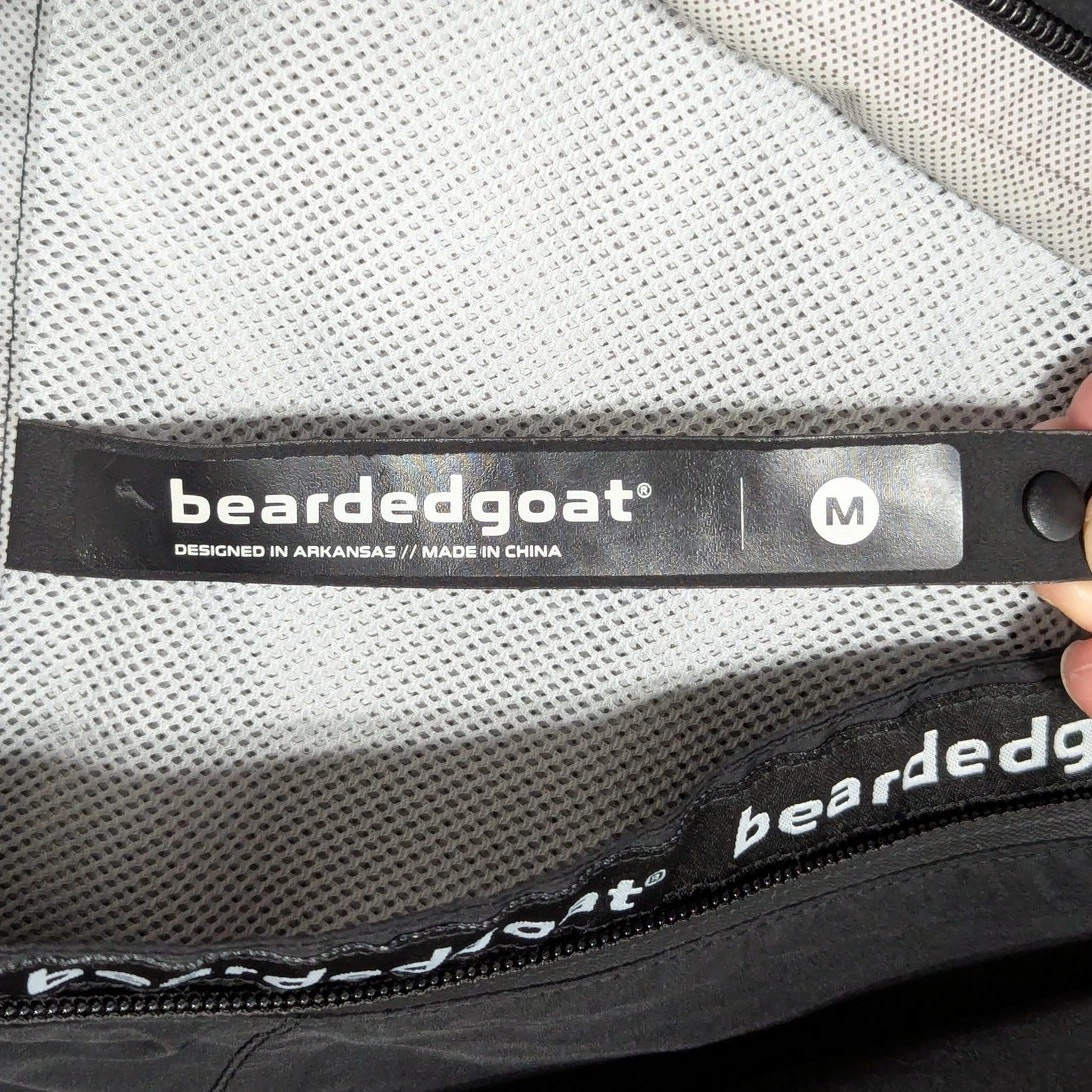 Bearded Goat Aberdeen Rain Jacket Black Hooded Waterproof Mens Medium Gorpcore image 3