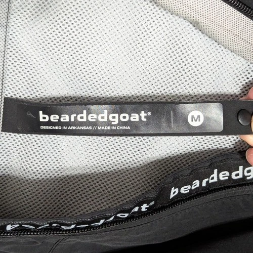 Bearded Goat Aberdeen Rain Jacket Black Hooded Waterproof Mens Medium Gorpcore image 3