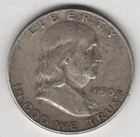 1950 P FRANKLIN HALF DOLLAR 90% SILVER 50¢ PHILADELPHIA UNITED STATES OF AMERICA